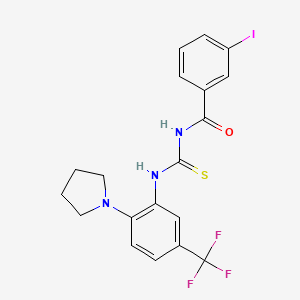 3-iodo-N-{[2-(pyrrolidin-1-yl)-5-(trifluoromethyl)phenyl]carbamothioyl}benzamide