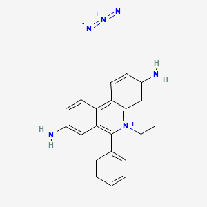molecular formula C21H20N6 B1249163 Phenanthridinium, 3,8-diamino-5-ethyl-6-phenyl-, azide CAS No. 64295-07-4