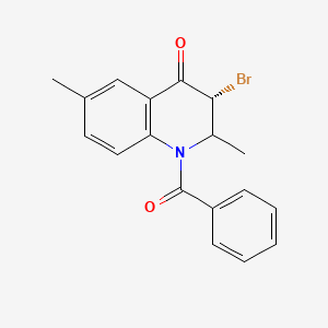 (3R)-3-bromo-2,6-dimethyl-1-(phenylcarbonyl)-2,3-dihydroquinolin-4(1H)-one