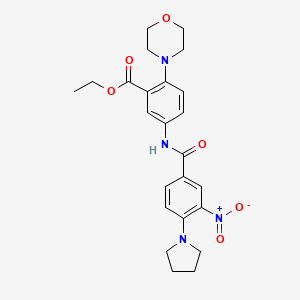 Ethyl 2-(morpholin-4-yl)-5-({[3-nitro-4-(pyrrolidin-1-yl)phenyl]carbonyl}amino)benzoate