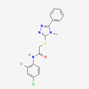 N-(2,4-dichlorophenyl)-2-[(4-methyl-5-phenyl-1,2,4-triazol-3-yl)sulfanyl]acetamide