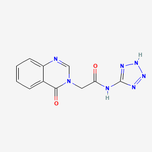 molecular formula C11H9N7O2 B12491649 2-(4-oxoquinazolin-3(4H)-yl)-N-(1H-tetrazol-5-yl)acetamide 