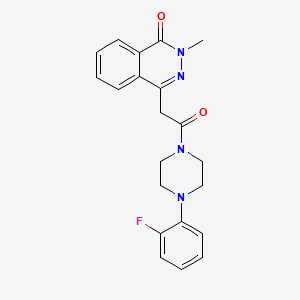 molecular formula C21H21FN4O2 B12491664 4-{2-[4-(2-Fluorophenyl)piperazin-1-YL]-2-oxoethyl}-2-methylphthalazin-1-one 