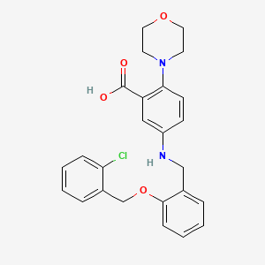 5-({2-[(2-Chlorobenzyl)oxy]benzyl}amino)-2-(morpholin-4-yl)benzoic acid