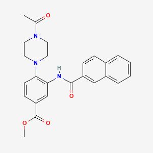 Methyl 4-(4-acetylpiperazin-1-yl)-3-[(naphthalen-2-ylcarbonyl)amino]benzoate