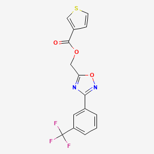 {3-[3-(Trifluoromethyl)phenyl]-1,2,4-oxadiazol-5-yl}methyl thiophene-3-carboxylate