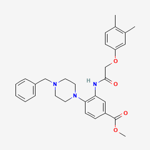 Methyl 4-(4-benzylpiperazin-1-yl)-3-{[(3,4-dimethylphenoxy)acetyl]amino}benzoate