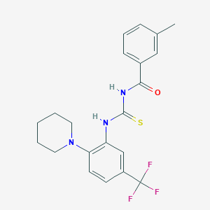 3-methyl-N-{[2-(piperidin-1-yl)-5-(trifluoromethyl)phenyl]carbamothioyl}benzamide