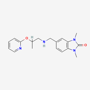 molecular formula C18H22N4O2 B12491771 1,3-dimethyl-5-({[2-(pyridin-2-yloxy)propyl]amino}methyl)-1,3-dihydro-2H-benzimidazol-2-one 