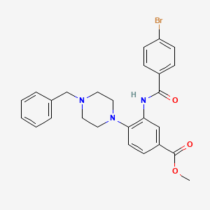 Methyl 4-(4-benzylpiperazin-1-yl)-3-{[(4-bromophenyl)carbonyl]amino}benzoate