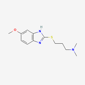 3-[(5-methoxy-1H-benzimidazol-2-yl)sulfanyl]-N,N-dimethylpropan-1-amine