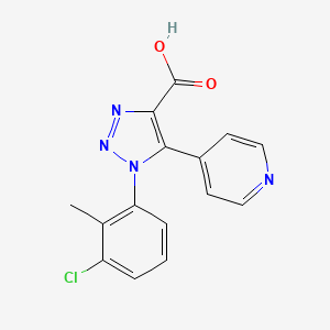 molecular formula C15H11ClN4O2 B12491810 1-(3-chloro-2-methylphenyl)-5-(pyridin-4-yl)-1H-1,2,3-triazole-4-carboxylic acid 