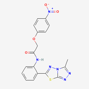 N-[2-(3-methyl[1,2,4]triazolo[3,4-b][1,3,4]thiadiazol-6-yl)phenyl]-2-(4-nitrophenoxy)acetamide