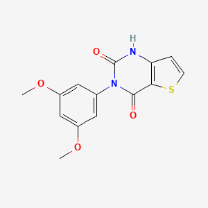 molecular formula C14H12N2O4S B12491844 3-(3,5-dimethoxyphenyl)thieno[3,2-d]pyrimidine-2,4(1H,3H)-dione CAS No. 1351398-46-3