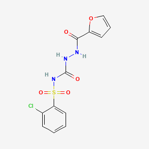 N-[(2-chlorophenyl)sulfonyl]-2-(furan-2-ylcarbonyl)hydrazinecarboxamide