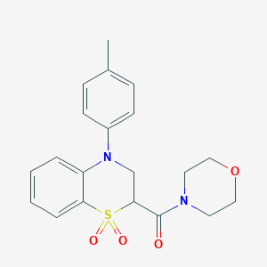 [4-(4-methylphenyl)-1,1-dioxido-3,4-dihydro-2H-1,4-benzothiazin-2-yl](morpholin-4-yl)methanone