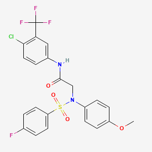 N-[4-chloro-3-(trifluoromethyl)phenyl]-N~2~-[(4-fluorophenyl)sulfonyl]-N~2~-(4-methoxyphenyl)glycinamide