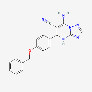 7-Amino-5-[4-(benzyloxy)phenyl]-4,5-dihydro[1,2,4]triazolo[1,5-a]pyrimidine-6-carbonitrile