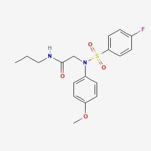 2-[N-(4-methoxyphenyl)-4-fluorobenzenesulfonamido]-N-propylacetamide