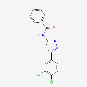 N-[5-(3,4-dichlorophenyl)-1,3,4-thiadiazol-2-yl]benzamide