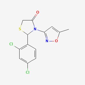 molecular formula C13H10Cl2N2O2S B12491947 2-(2,4-Dichlorophenyl)-3-(5-methyl-1,2-oxazol-3-yl)-1,3-thiazolidin-4-one 