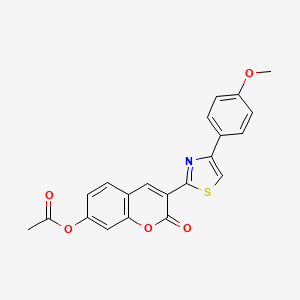 3-[4-(4-methoxyphenyl)-1,3-thiazol-2-yl]-2-oxo-2H-chromen-7-yl acetate