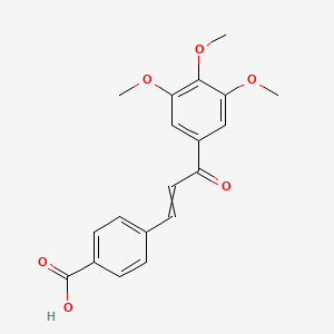 molecular formula C19H18O6 B12492005 4-[3-Oxo-3-(3,4,5-trimethoxyphenyl)prop-1-enyl]benzoic acid 