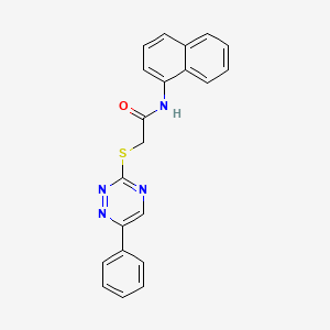 N-(naphthalen-1-yl)-2-[(6-phenyl-1,2,4-triazin-3-yl)sulfanyl]acetamide