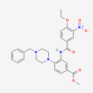 Methyl 4-(4-benzylpiperazin-1-yl)-3-{[(4-ethoxy-3-nitrophenyl)carbonyl]amino}benzoate