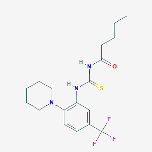 N-{[2-(piperidin-1-yl)-5-(trifluoromethyl)phenyl]carbamothioyl}pentanamide