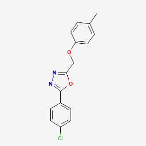 2-(4-Chlorophenyl)-5-[(4-methylphenoxy)methyl]-1,3,4-oxadiazole