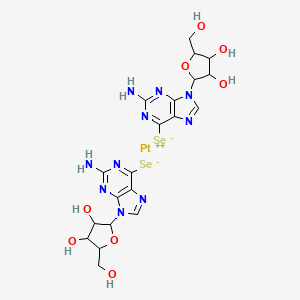 molecular formula C20H24N10O8PtSe2 B1249207 Selenoguanosine platinum(II) CAS No. 79084-82-5