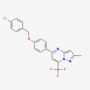 5-{4-[(4-Chlorobenzyl)oxy]phenyl}-2-methyl-7-(trifluoromethyl)pyrazolo[1,5-a]pyrimidine