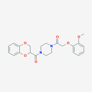 1-[4-(2,3-Dihydro-1,4-benzodioxin-2-ylcarbonyl)piperazin-1-yl]-2-(2-methoxyphenoxy)ethanone