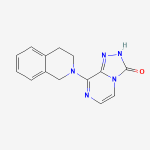 molecular formula C14H13N5O B12492135 8-(3,4-dihydroisoquinolin-2(1H)-yl)[1,2,4]triazolo[4,3-a]pyrazin-3(2H)-one 