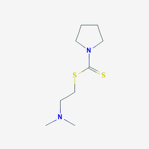 molecular formula C9H18N2S2 B12492143 2-(Dimethylamino)ethyl pyrrolidine-1-carbodithioate 