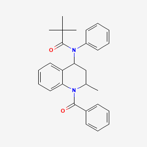 N-(1-benzoyl-2-methyl-3,4-dihydro-2H-quinolin-4-yl)-2,2-dimethyl-N-phenylpropanamide