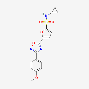 N-cyclopropyl-5-[3-(4-methoxyphenyl)-1,2,4-oxadiazol-5-yl]furan-2-sulfonamide