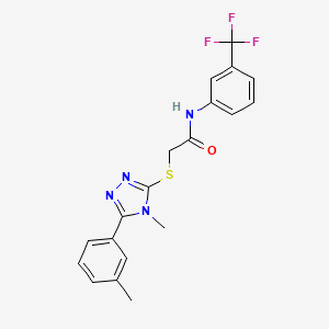 2-{[4-methyl-5-(3-methylphenyl)-4H-1,2,4-triazol-3-yl]sulfanyl}-N-[3-(trifluoromethyl)phenyl]acetamide