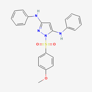 1-[(4-methoxyphenyl)sulfonyl]-N,N'-diphenyl-1H-pyrazole-3,5-diamine