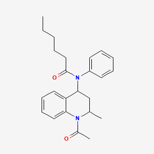 N-(1-acetyl-2-methyl-3,4-dihydro-2H-quinolin-4-yl)-N-phenylhexanamide