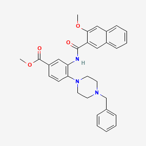 Methyl 4-(4-benzylpiperazin-1-yl)-3-{[(3-methoxynaphthalen-2-yl)carbonyl]amino}benzoate