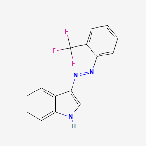 3-{(E)-[2-(trifluoromethyl)phenyl]diazenyl}-1H-indole