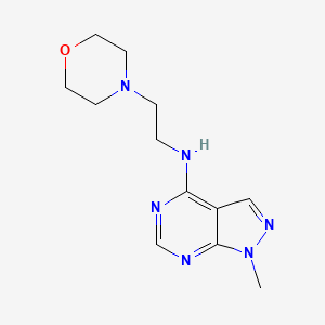 1-methyl-N-[2-(morpholin-4-yl)ethyl]-1H-pyrazolo[3,4-d]pyrimidin-4-amine