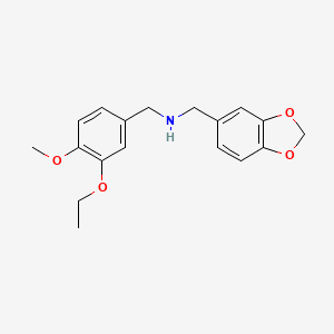 Benzo[1,3]dioxol-5-ylmethyl-(3-ethoxy-4-methoxy-benzyl)-amine