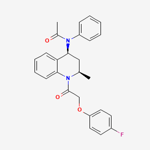 N-{(2R,4S)-1-[(4-fluorophenoxy)acetyl]-2-methyl-1,2,3,4-tetrahydroquinolin-4-yl}-N-phenylacetamide