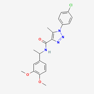 molecular formula C20H21ClN4O3 B12492286 1-(4-chlorophenyl)-N-[1-(3,4-dimethoxyphenyl)ethyl]-5-methyl-1H-1,2,3-triazole-4-carboxamide 