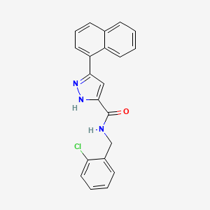 N-(2-chlorobenzyl)-5-(naphthalen-1-yl)-1H-pyrazole-3-carboxamide