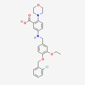 5-({4-[(2-Chlorobenzyl)oxy]-3-ethoxybenzyl}amino)-2-(morpholin-4-yl)benzoic acid