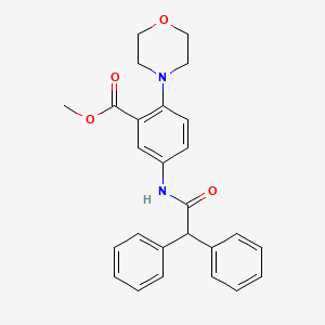 molecular formula C26H26N2O4 B12492330 Methyl 5-[(diphenylacetyl)amino]-2-(morpholin-4-yl)benzoate 